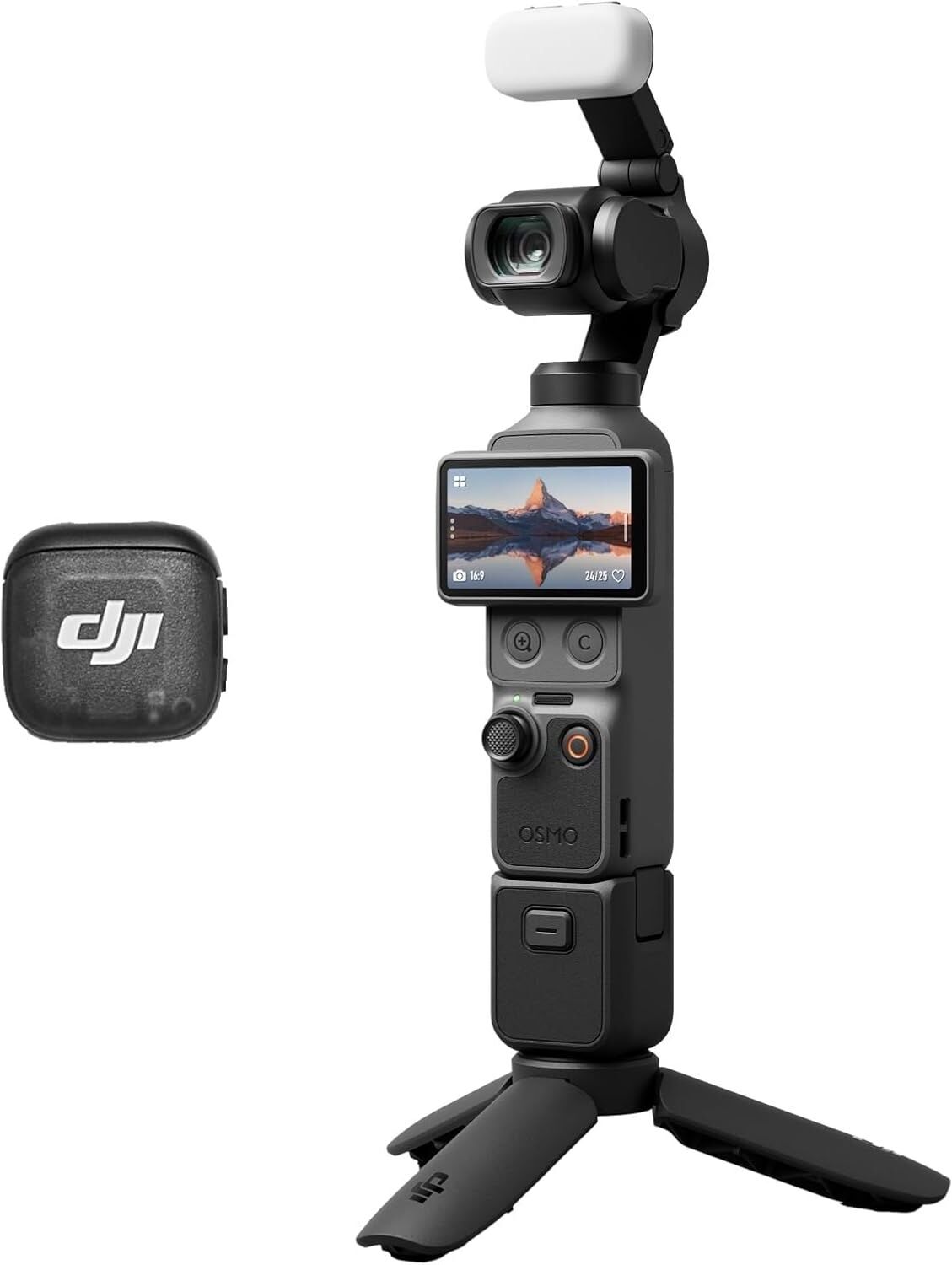 DJI Osmo Pocket 4 Creator Combo – 1" CMOS Pocket Gimbal Vlog Camera, 4K/240fps, 107GB Storage, Mic 3, Fill Light & Mini Tripod, New