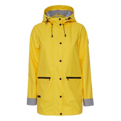 Regenjacke OXMO "Regenjacke OXBecky", Damen, Gr. M, gelb (primrose gelb), Obermaterial: 100% Polyurethan PU., Mäntel Regenjacke