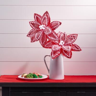 Regency International "22"" Sugar And Spice Poinsettia Stem"