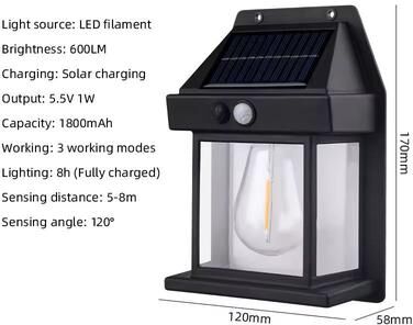 Inspired Living SolarGuard Motion Sensor Solar Wall Light Waterproof Exterior Dusk to Dawn Security Lamp black 4pcs