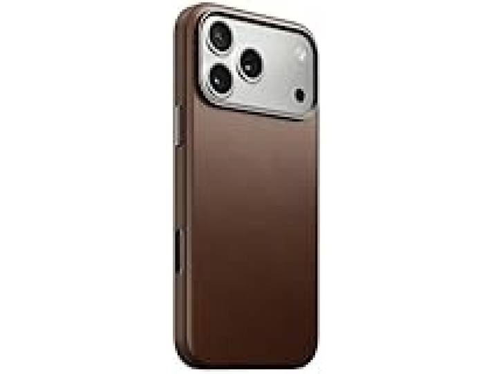 Nomad Étui en Cuir Traditionnel pour iPhone 17 Pro Max - Étui de Protection en Cuir véritable de qualité supérieure - Compatible MagSafe - Marron
