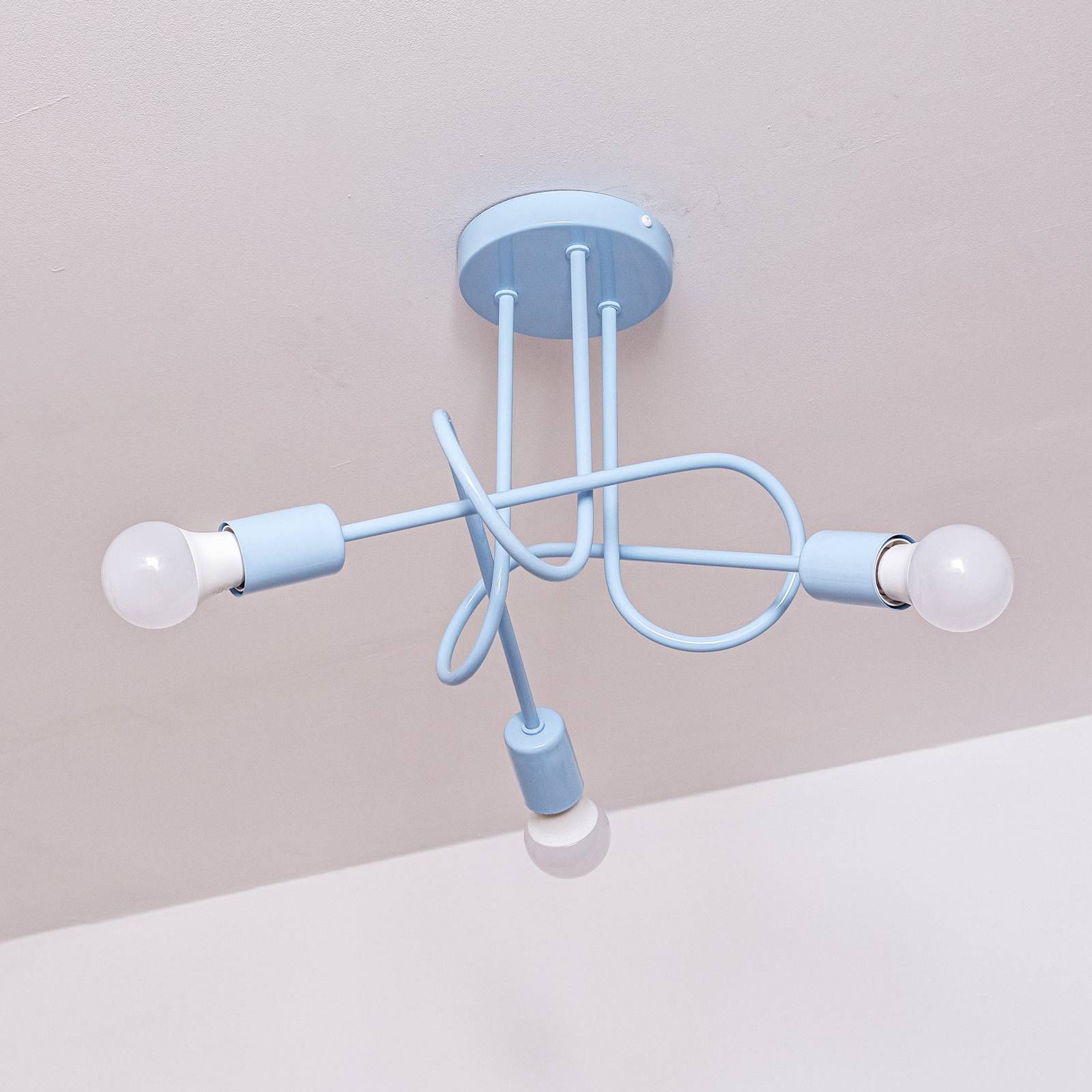 Ceiling Light Oxford HELAM, dimmable, Blue, Living / Dining Room, metal, Ceiling Light