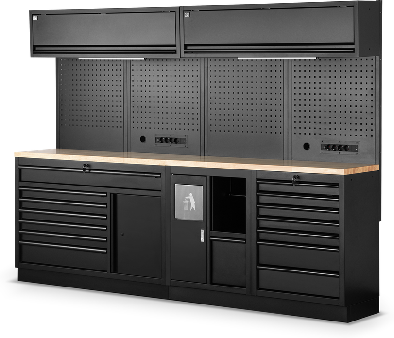 HBM système d'atelier modulaire 10 pièces, noir
