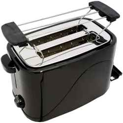 Deski 2-Schlitz Toaster mit 7 Röststufen und Brötchenaufsatz, 700 Watt, Toaster, Schwarz