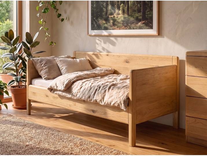 Sofabett „Marina“ Wildeiche Hell 220 cm Massivholz Wildeiche Hell