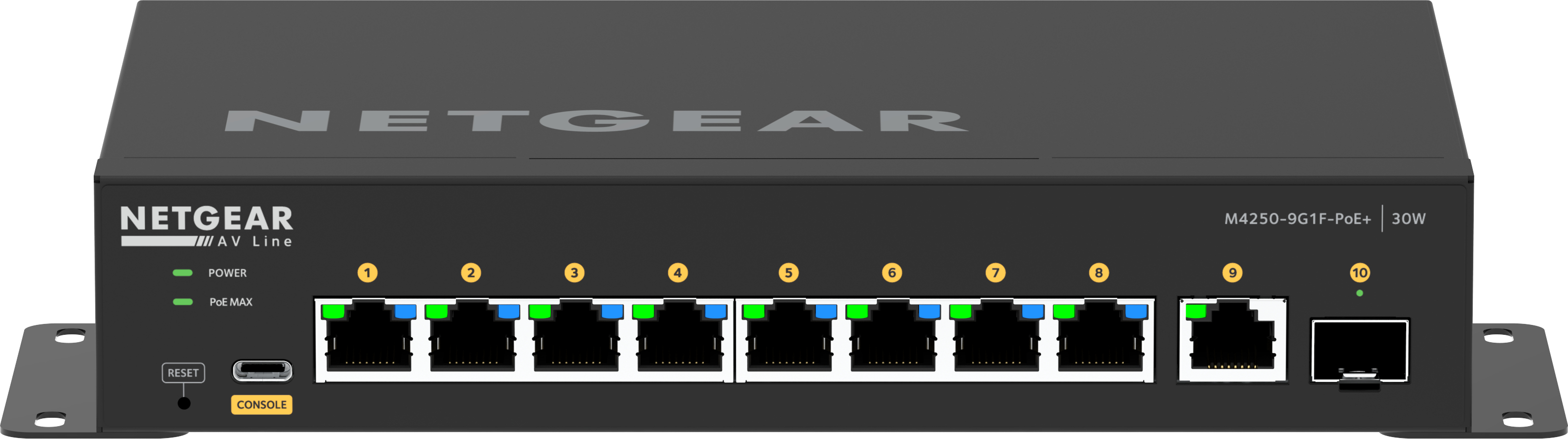 NETGEAR GSM4210PD, Managed, L2/L3, Gigabit Ethernet (10/100/1000), Vollduplex, Power over Ethernet (PoE), Rack-Einbau