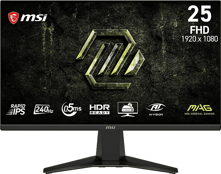 Monitor gaming - MSI MAG 255F X24, 24.5 " Full-HD, 200 Hz, 0.5 ms, IPS, Negro
