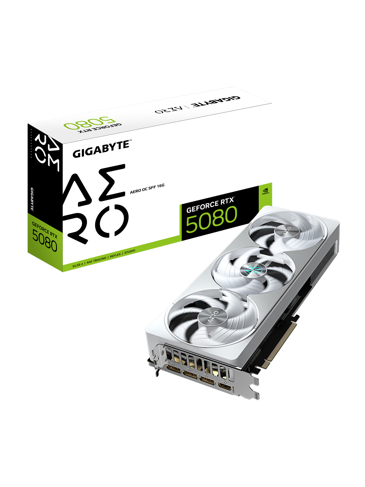 GIGABYTE GeForce RTX 5080 AERO OC - 16GB GDDR7 RAM - Grafikkarte