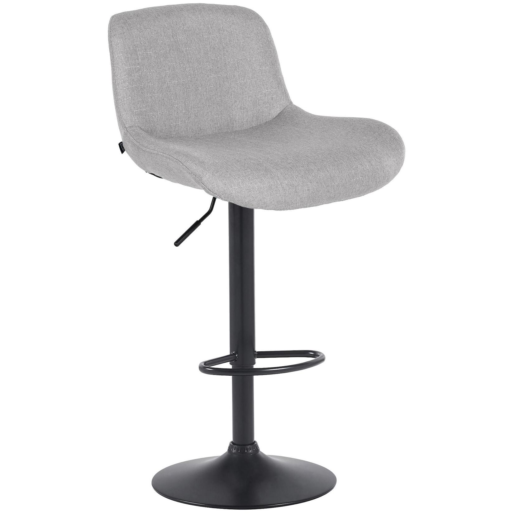 CLP Barhocker Solon Schwarz Stoff Farbe: hellgrau, Material: Stoff