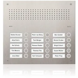 Ritto RGE1813125 Acero pur Edelstahl-Türstation Audio, 15 WE, Edelstahl