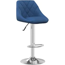 vidaXL Barhocker Blau Samt