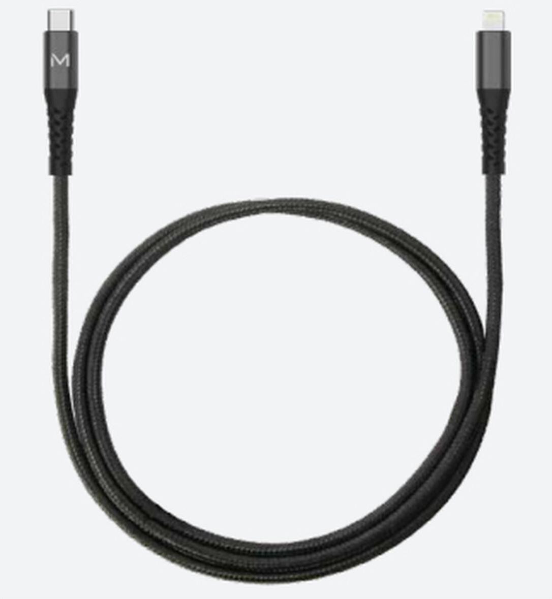 Mobilis 001343 Lightning naar USB-C oplaadkabel, 1 meter, Zwart
