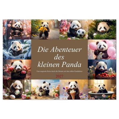 Die Abenteuer des kleinen Panda (Wandkalender 2027 DIN A2 quer), CALVENDO Monatskalender
