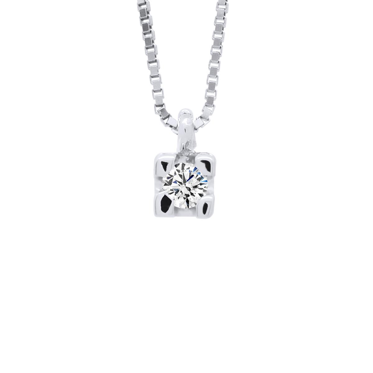 DIADEMA - Halskette mit Diamanten - venezianische Kette aus Weißgold