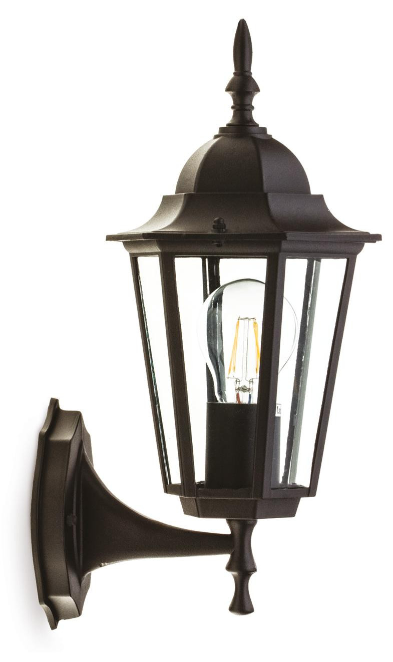 Kobi Buitenwandlamp Kobi LO4101, Zwart, IP54, 1x E27