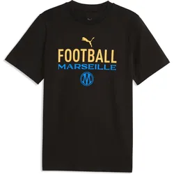 Puma, Herren, Fussballtrikot, T-Shirt OM Culture 2026/27 (L), Schwarz