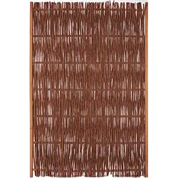 FUEGO Weidengeflechtzaun m. seitl. Rahmen 120 x 180 cm