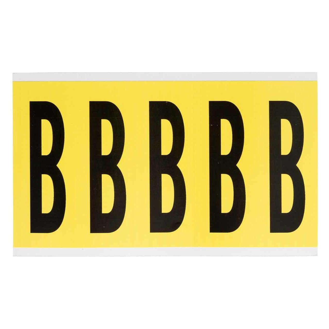 Brady 3460-B, B-499, Nylongewebe, Buchstabe B, Schwarz auf Gelb, 44 x 127mm, Schrifthöhe 98mm(25 K (3460-B)