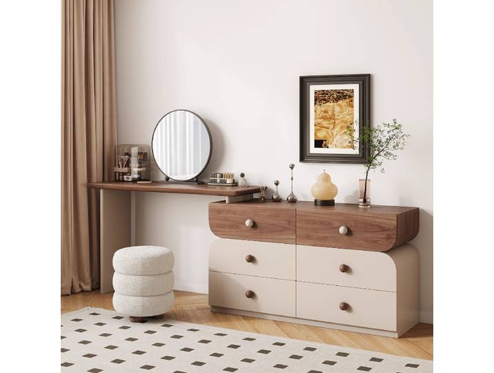 Meuble de maquillage vintage, mini coiffeuse moderne avec rangement, mobilier de maison, offre table de maquillage sur pied avec miroir