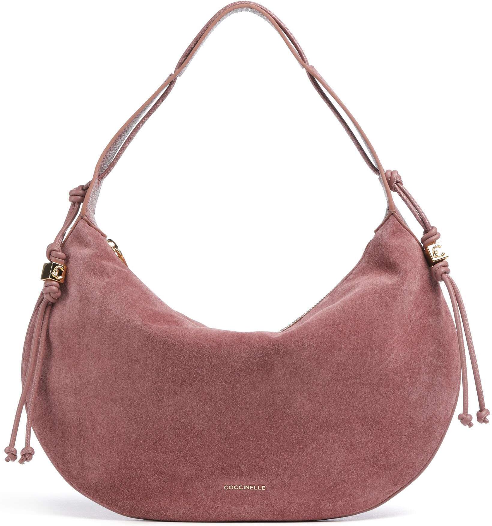 Coccinelle Thess Suede Beuteltasche aus Leder, pink