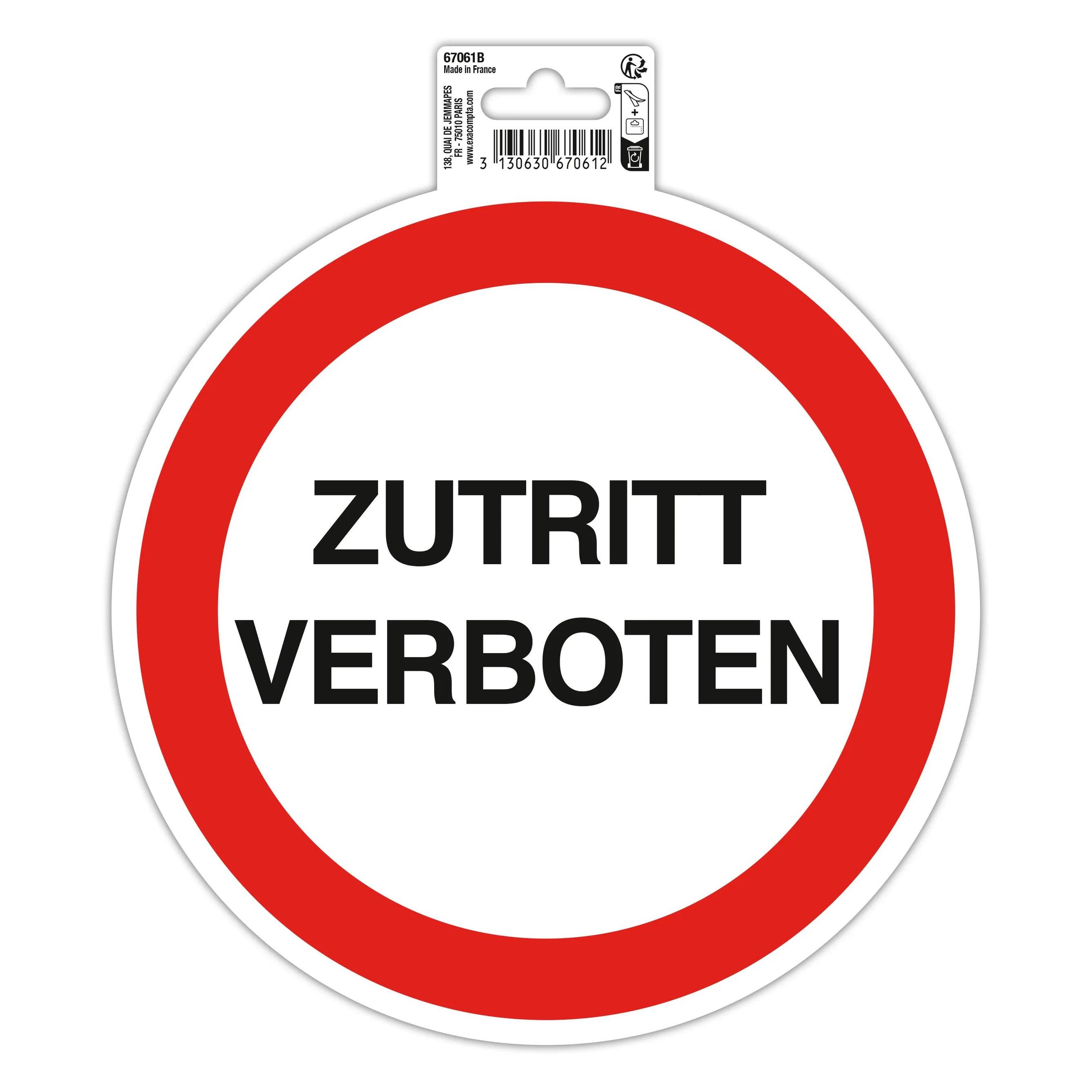 Exacompta Schild "Zutritt verboten" (67061B)