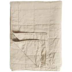 IB Laursen Klassischer Quilt aus Baumwolle, 180 x 130 cm, natur