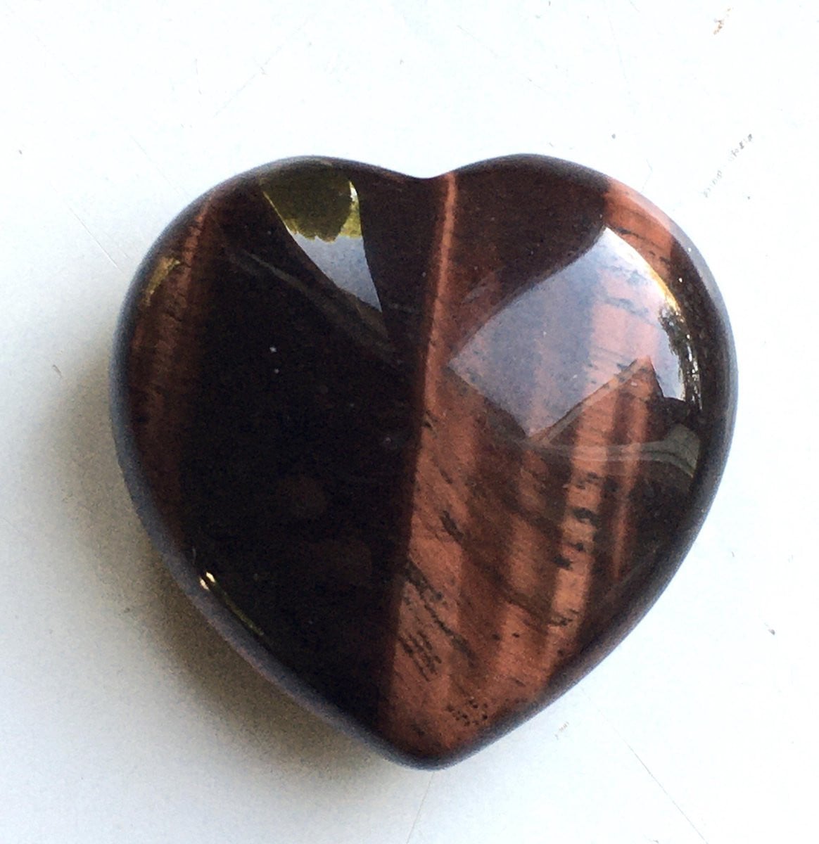 Vandaar Rode Tijgeroog edelstenen hart 3x3 cm