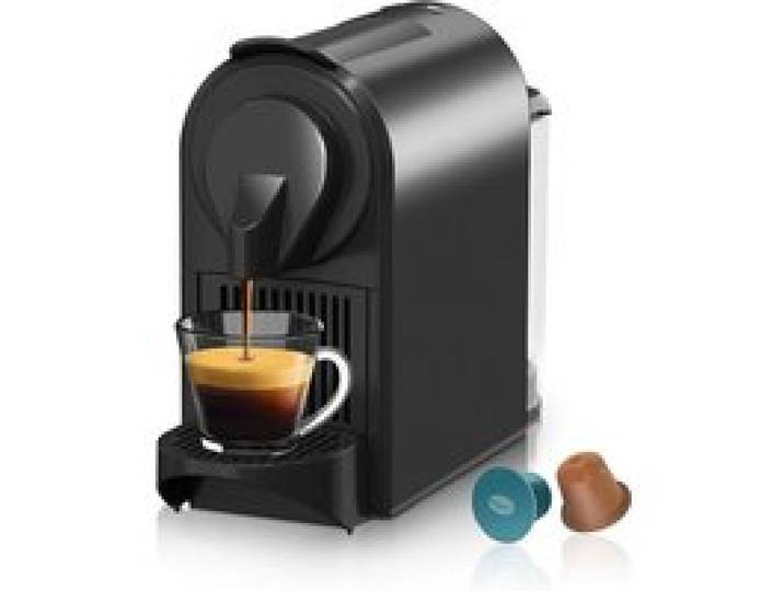 Noir Machine à café capsules expresso automatique compacte compatible bureau maison broyeur intégré