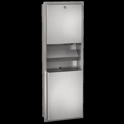 KWC Papier-seifen-handtuch-kombi, RODAN, Edelstahl, 408x1145x169 mm, Unterputz