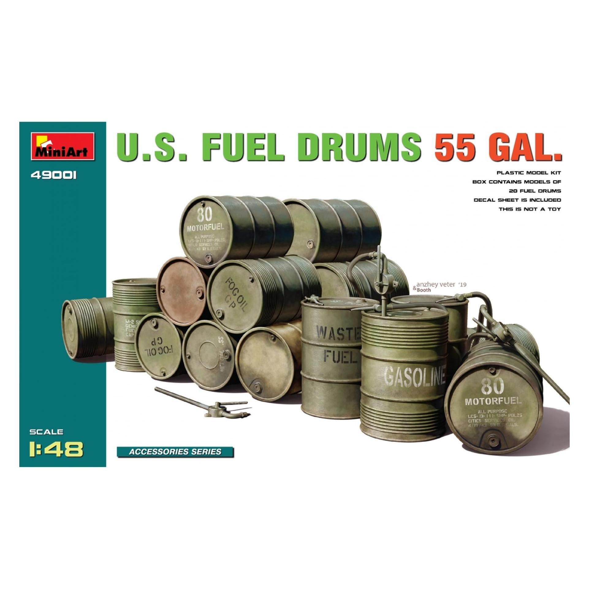 Mini art U.S. Fuel Drums 55 Gal. (49001)