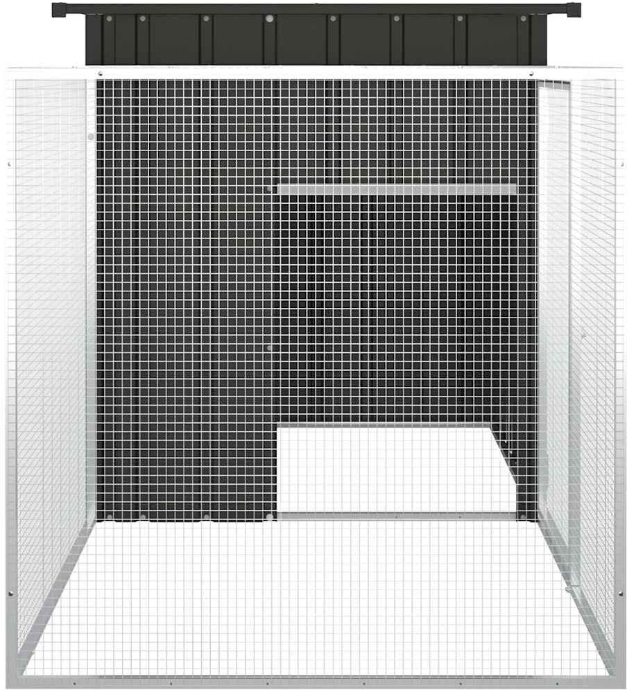 vidaXL Cage pour poules Anthracite 200x91x100 cm Acier galvanisé