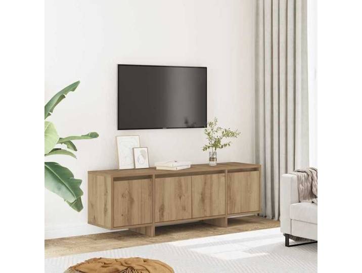 Promo avril *Meuble TV - MONNA - Support TV jusqu'à 50  - Banc TV - chêne artisanal 120x30x40 5cm bois d'ingénierie_456890