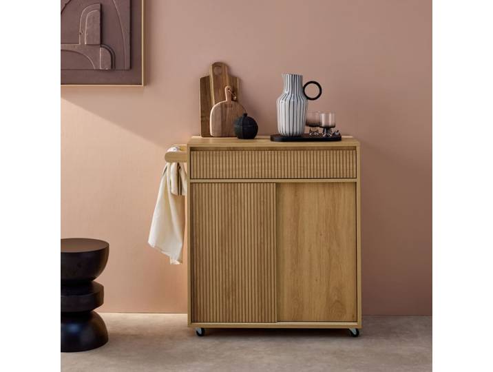 Desserte de cuisine décor bois, naturel
