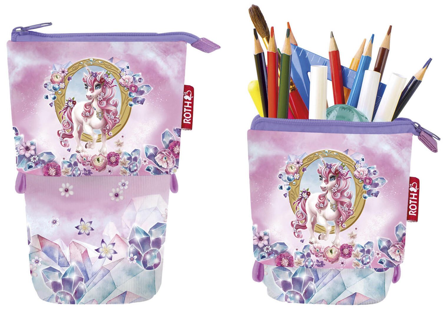 ROTH Schlampermäppchen Einhorn Beauty rosa 89477