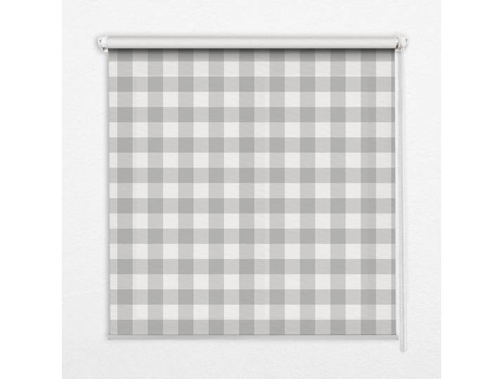 INNENROLLO - Fensterrollo - Rollo - 60x40 cm - Graue Karos