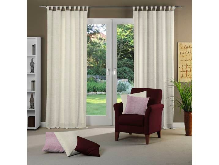 Vorhang WIRTH Coventry Gr. 2, beige (natur), B:135cm H:175cm, Polyacryl, Polyester, Gardinen, Vorhang