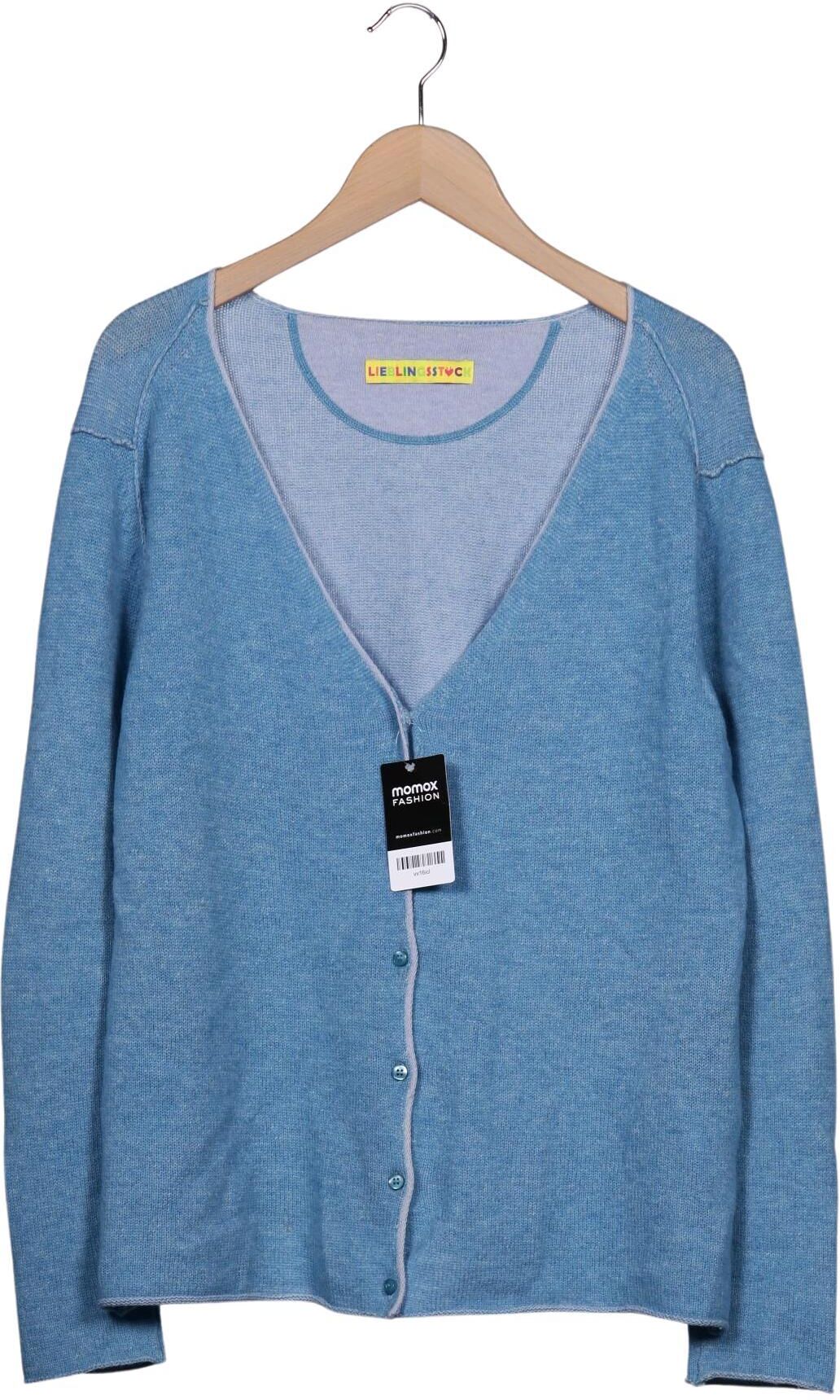 Lieblingsstück Damen Strickjacke, Hellblau, Gr. L, Schurwolle - Second Hand