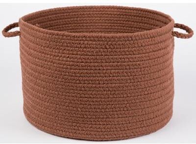 "18"" x 12"" Braided Basket with Handles by Rhody Rug in Almond"