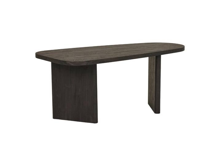 Mid.you Couchtisch Melo, Dunkelbraun, Holzoptik, bootsförmig, Wange, 50x41x100 cm, Holzmöbel, Holztische, Couchtische Holz
