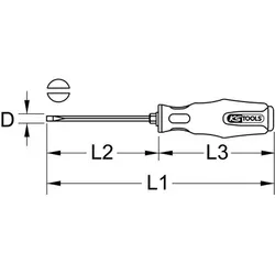 EDELSTAHL Schraubendreher Schlitz, 6mm