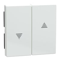 Wippe für Schalter und Taster, zweiteilige Wippe, mit Symbol "Pfeile", glänzend aluminium, Retail