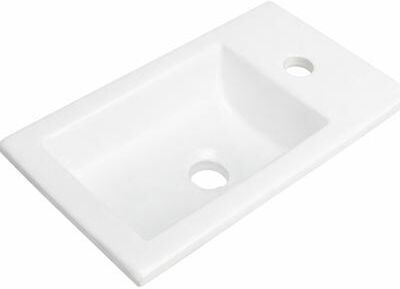 Drop Dash Deals High Fired Fireclay Ceramic Vanity Top Sink Rectangular White Single Hole Basin High Fired Fireclay Ceramic Vanity Top Sink Rectangular White Single Hole Basin