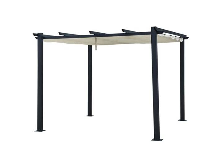 Vrijstaande pergola 3 × 3m CASSIS beige - aluminium structuur
