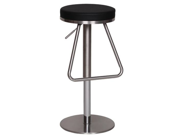 Mid.you Barhocker, Schwarz, Bodenplatte, Säule, 39x54x39 cm, Sitzfläche 360° drehbar, Esszimmer, Barmöbel, Barhocker