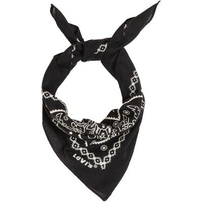 Bandana LEVI'S "UNISEX", Damen, schwarz, Web, Baumwolle, gemustert, Modetücher, Paisley-Nickituch