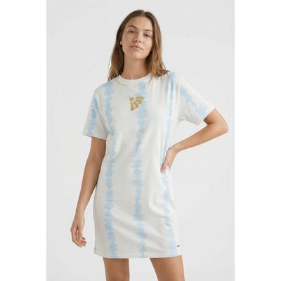 Shirtkleid O'NEILL "WOTW T-SHIRT DRESS", Damen, Gr. XS (34), N-Gr, weiß, Obermaterial: 100% Baumwolle, Kleider Shirtkleid, aus Baumwolle, locker geschnitten