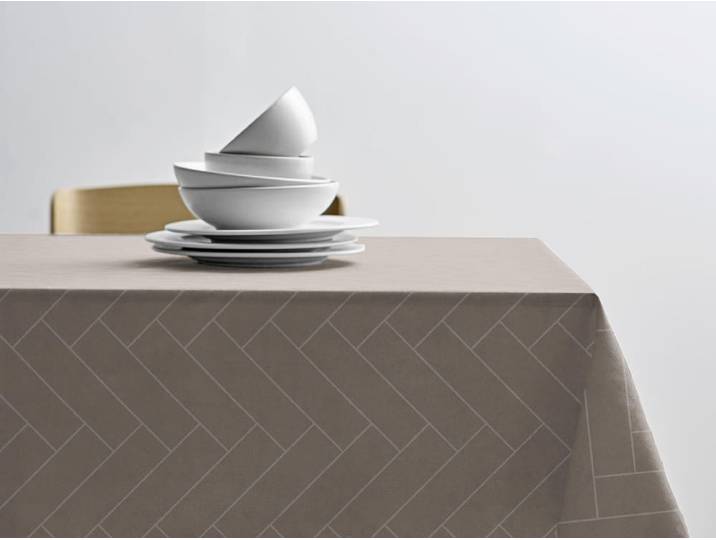 Nappe en coton taupe