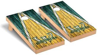 Skip's Garage Wayne State Warriors Triangle Cornhole Board Set