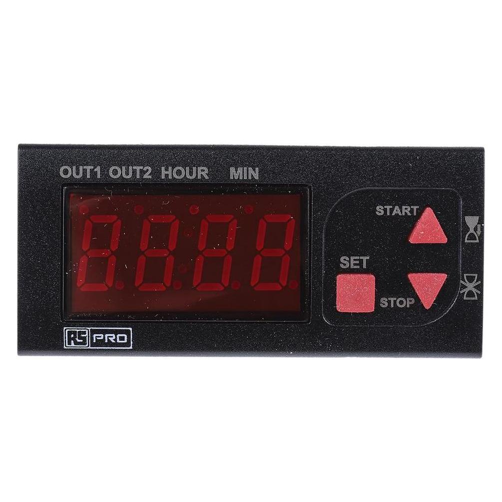 RS PRO Digital Timer, 35x77, 230V ac (1241077)