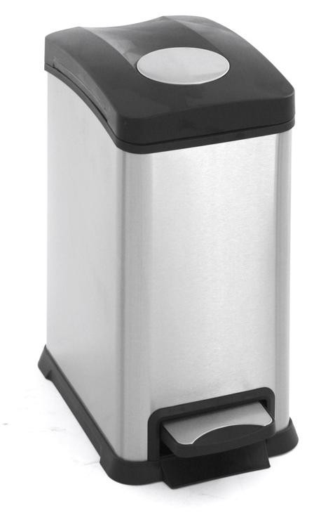 Eko Rejoice pedaalemmer 12 liter - Mat roestvrij staal